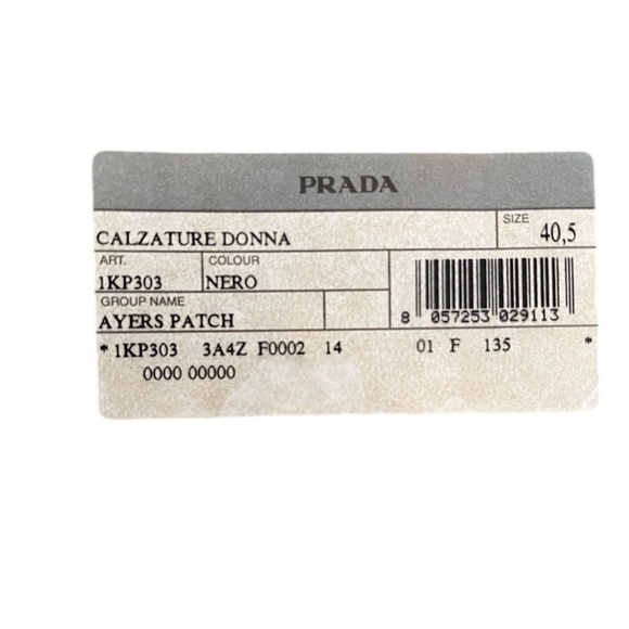 Like New Prada Ayers Patch Trendy Blue and Black Heels Moto Boho Edgy Mob Wife - Picture 7 of 8